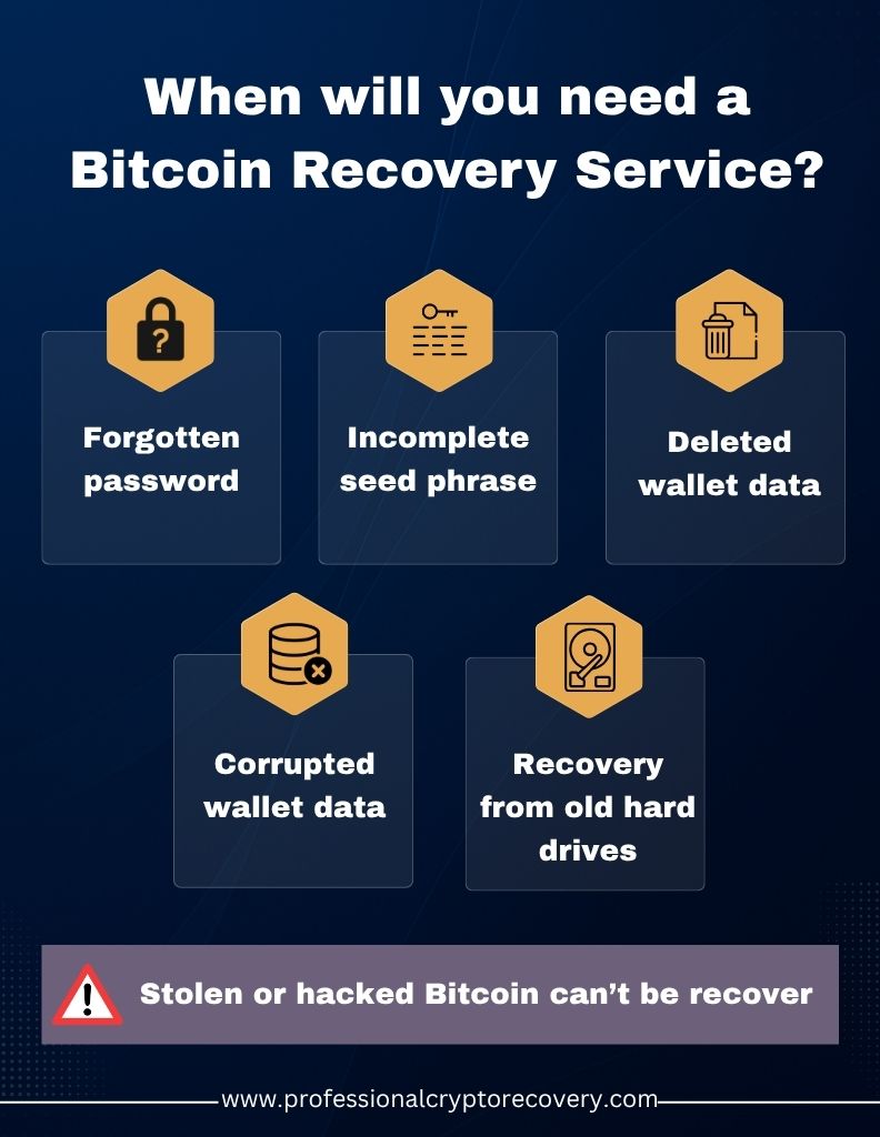 When will you need a Bitcoin Recovery Service