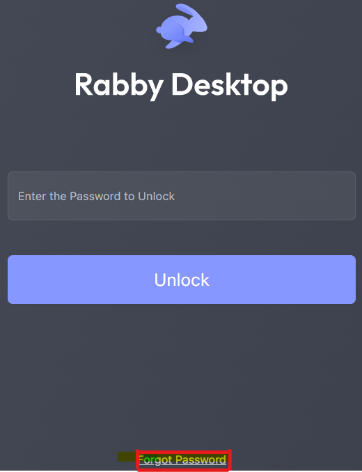 Rabby Wallet Forgot Password