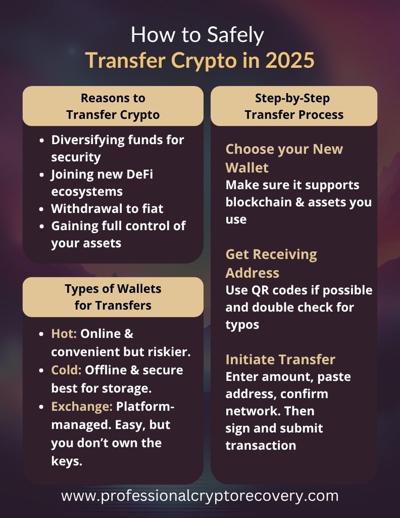 How to safely transfer crypto in 2025