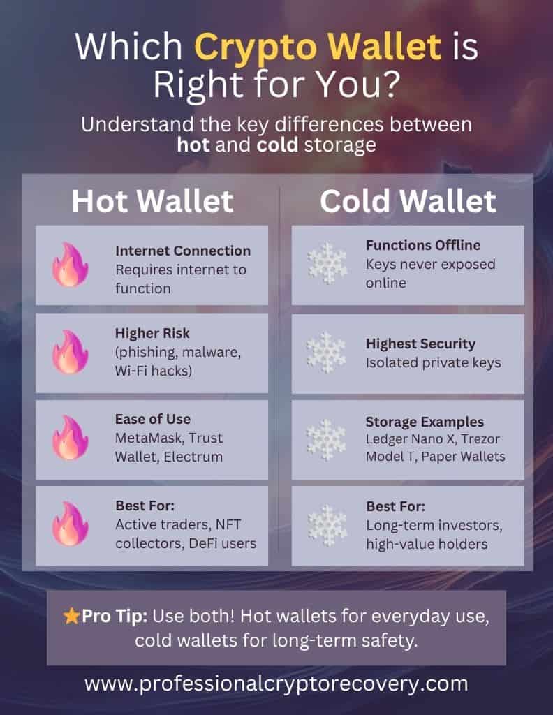 Hot vs Cold Wallets Quick Comparison Guide