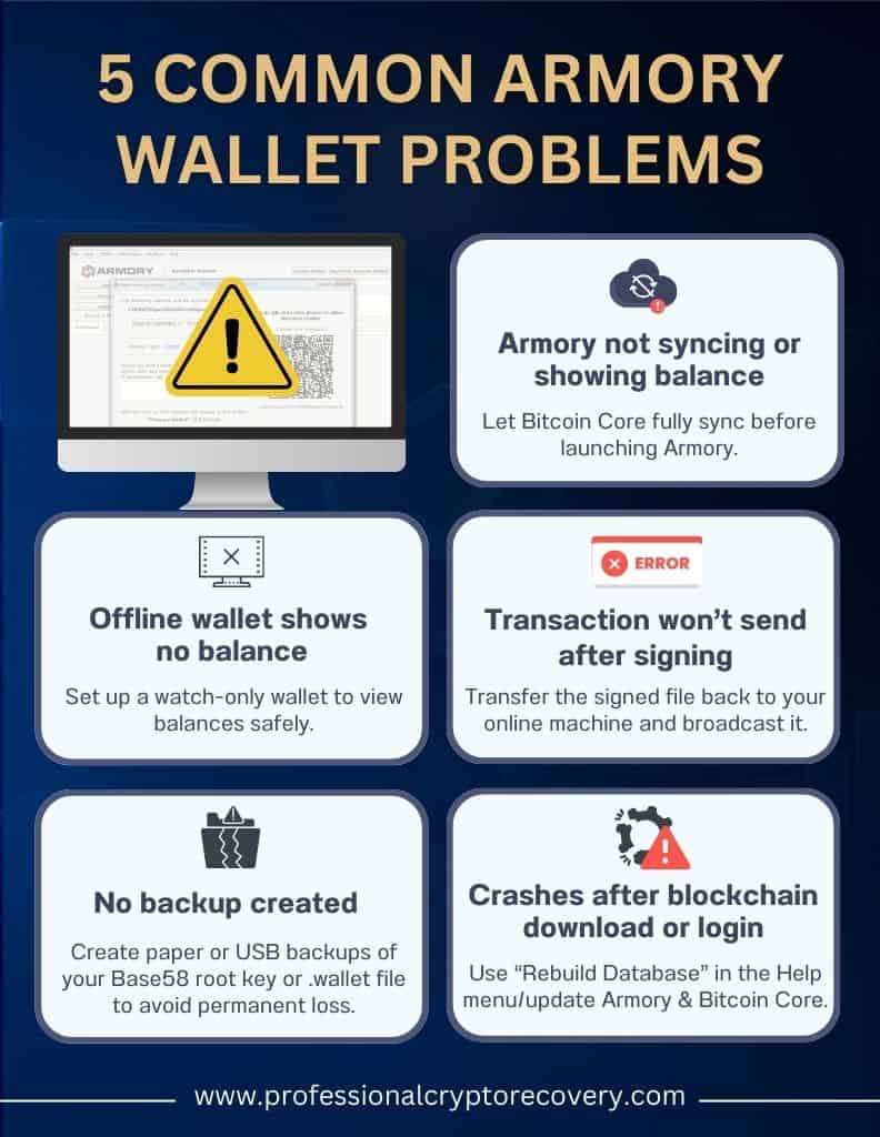 5 Common Armory Wallet Problems