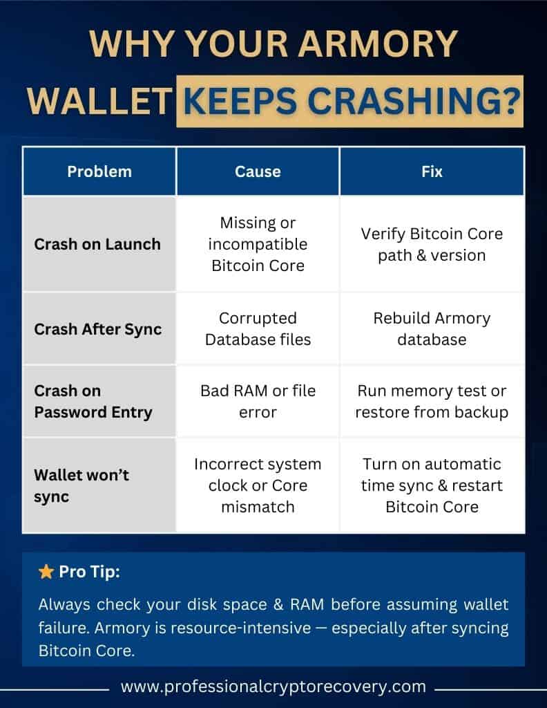 Why Your Armory Wallet Keeps Crashing