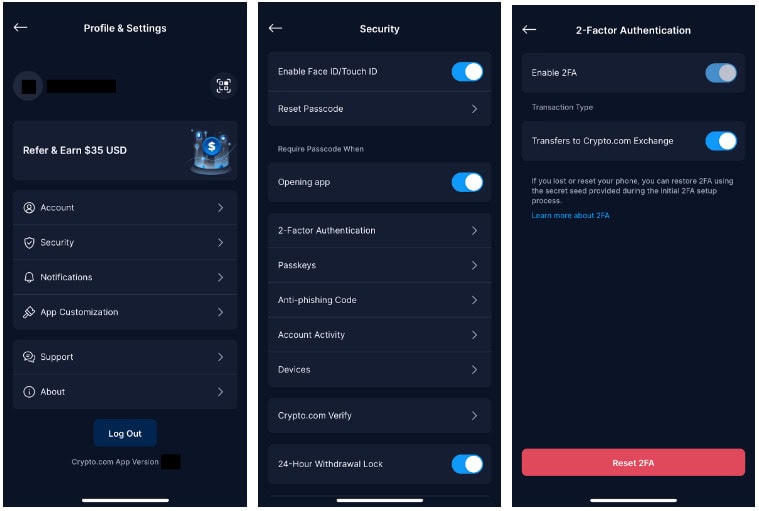 Crypto.com 2FA Recovery