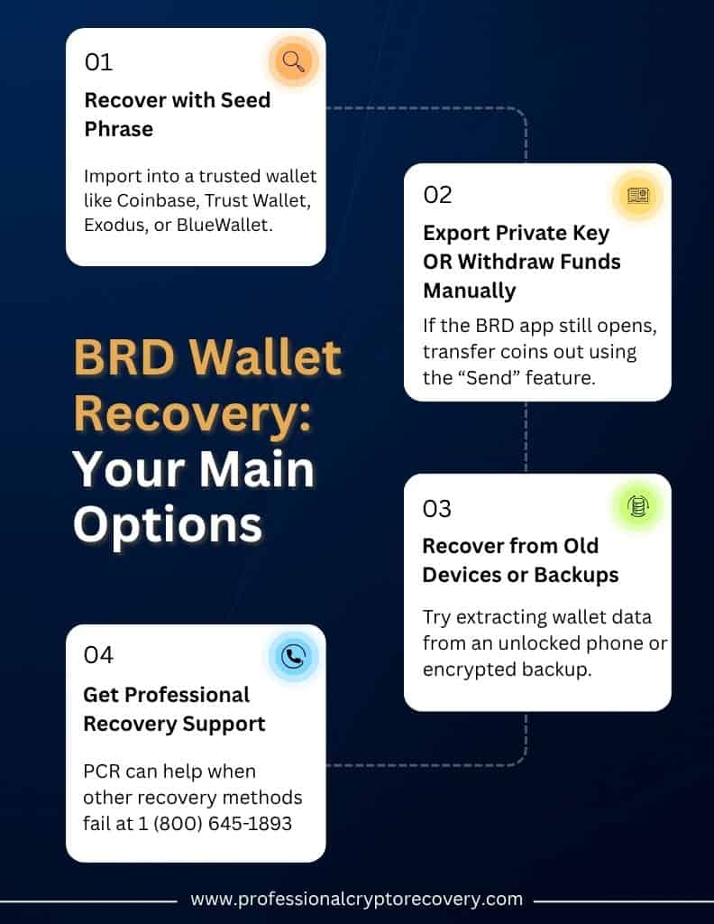 BRD Wallet Recovery Your Main Options