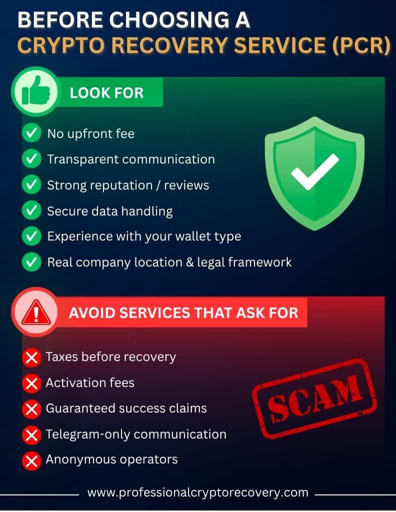 Before Choosing A Crypto Recovery Service